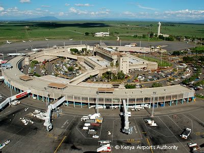 Aerial view of Jomo Kenyatta International Airport