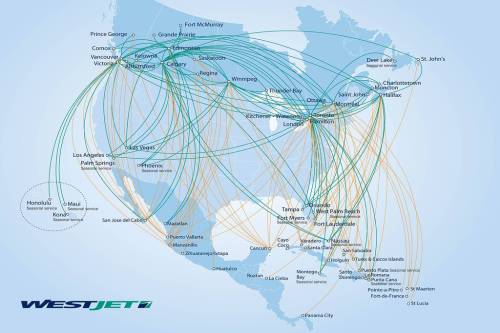 westjet travel routes