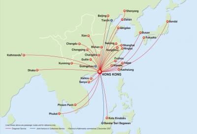 Cathay Dragon Route Map