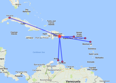 pawa dominicana route map