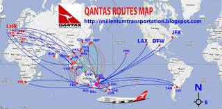 qantas route map