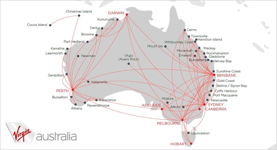 Virgin Australia Flight Map Virgin Australia | Book Flights And Save