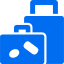 blue suitcases luggage icon