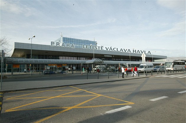 Outside the front of Václav Havel Airport Prague