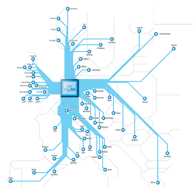 Mapa trasy KLM