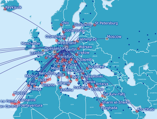 Air Berlin Route Map