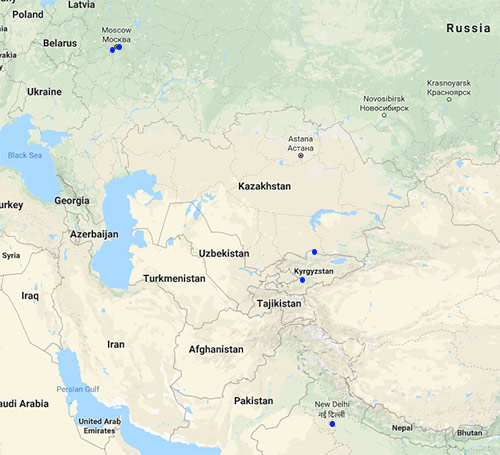 Air Manas route map