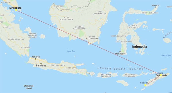 air timor route map