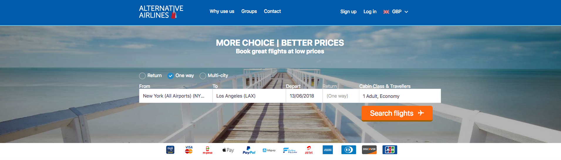 How to Book with Airline Alliance - Step 1