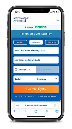 Search form Alternative Airlines mobile