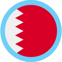 Bahrain round flag blue border