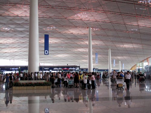 Inside terminal of Beijing Capital International Airport