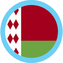 Azerbaijan round blue border