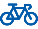 Blue bicycle icon