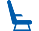 blue plane seat