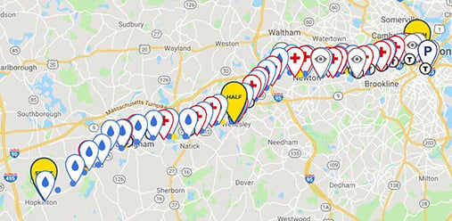 route map of boston marathon