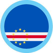Cape Verdean Escudo round flag blue border