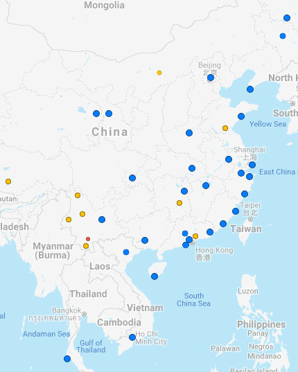 Colorful Guizhou Airlines Route Map