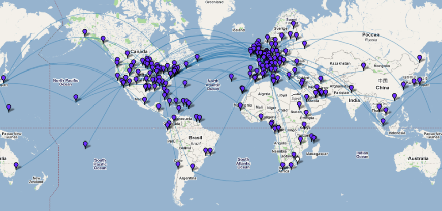 Delta Airlines Route Map 