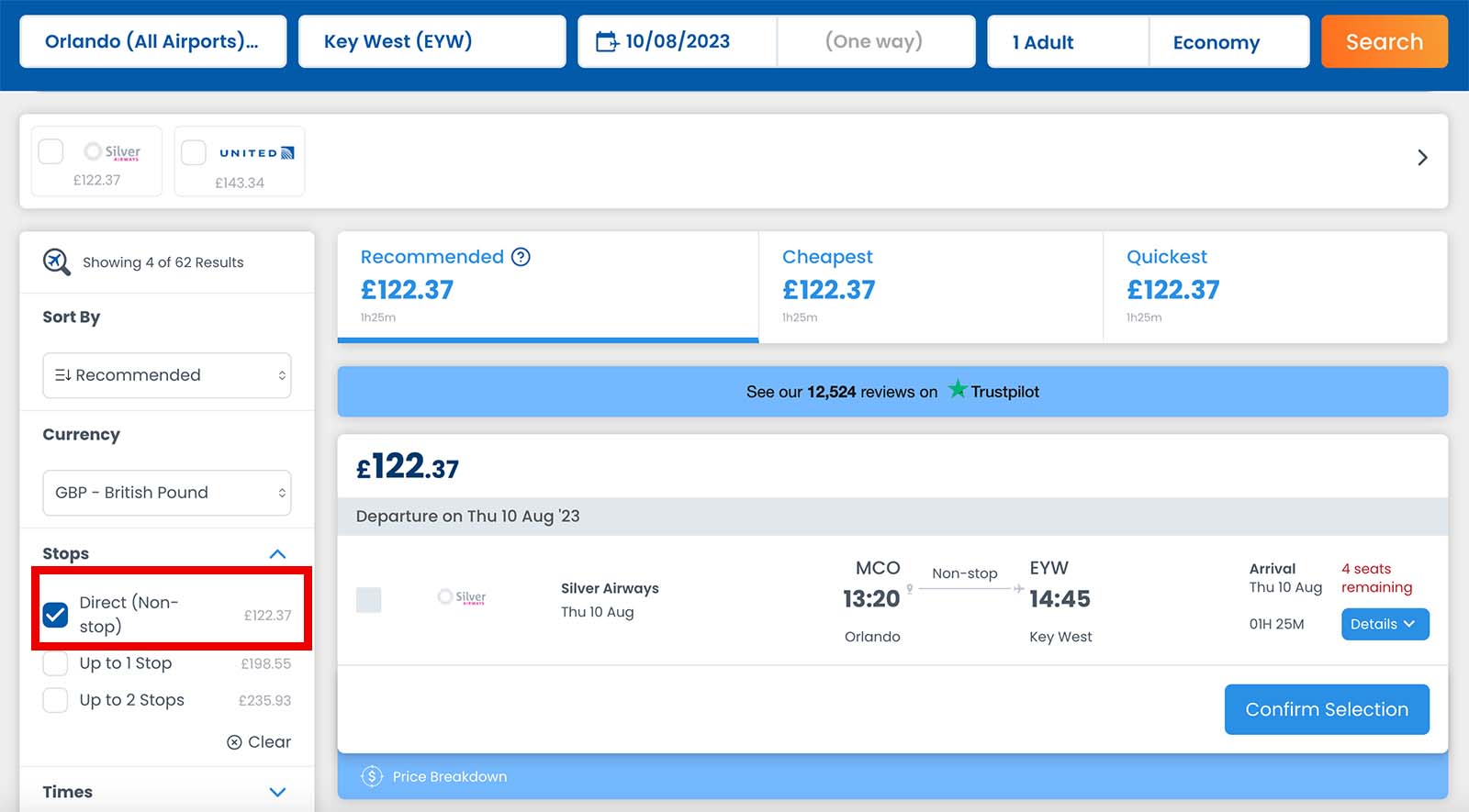 Search & Book Direct Flights to Key West 600 + Airlines