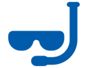 Blue snorkel icon