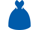 Blue wedding dress icon