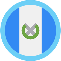 Guatemala round flag blue border