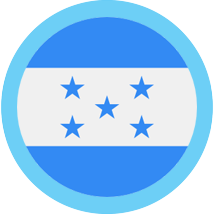 Honduras round flag blue border