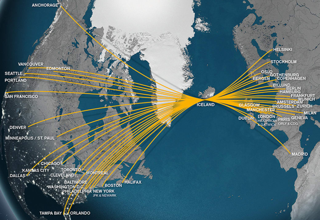 icelandair travel map