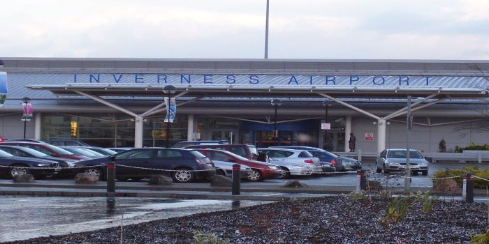 Entrance to Inverness Airport