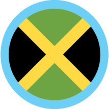 Jamaica round flag blue border