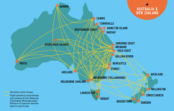 Jetstar Asia Route Map