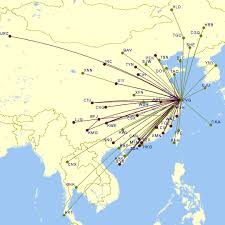 Juneyao Airlines Route Map