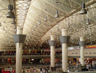 inside terminal building of kuwait airport