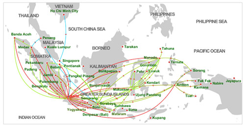 Lion Air Route Map