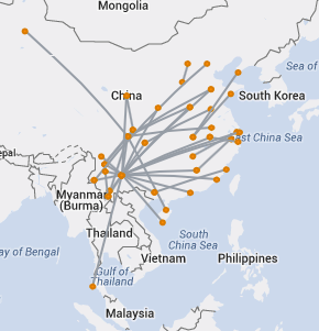Lucky Air Route Map