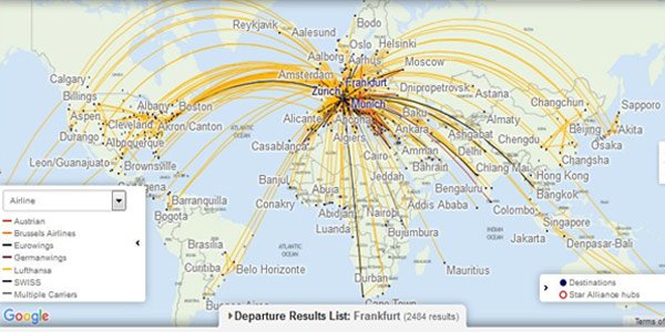 Lufthansa Route Map   Lufthansa Route Map 