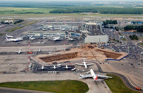 Aerial view of Moscow Domodedovo International Airport