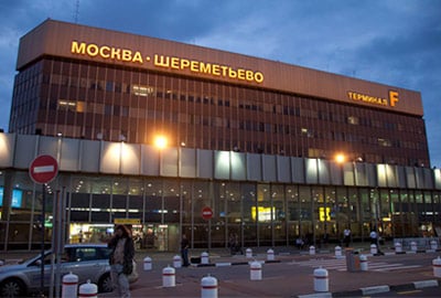 outside front view of moscows sheremetyevo airport