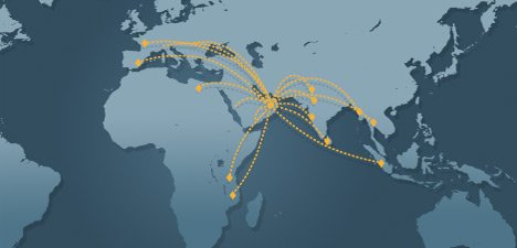 Oman Air Route Map