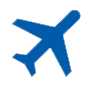 plane blue icon