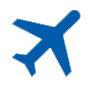 Plane icon blue