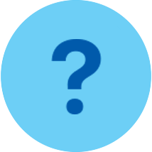 Question mark blue circle