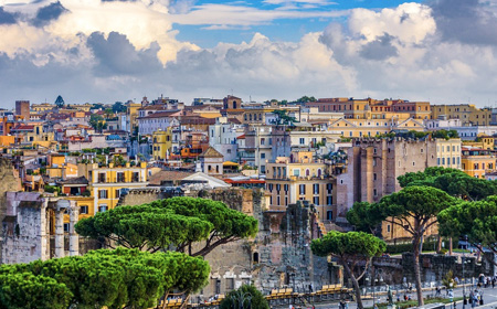 View or Rome in the day