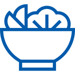 Salad Bowl Icon Blue