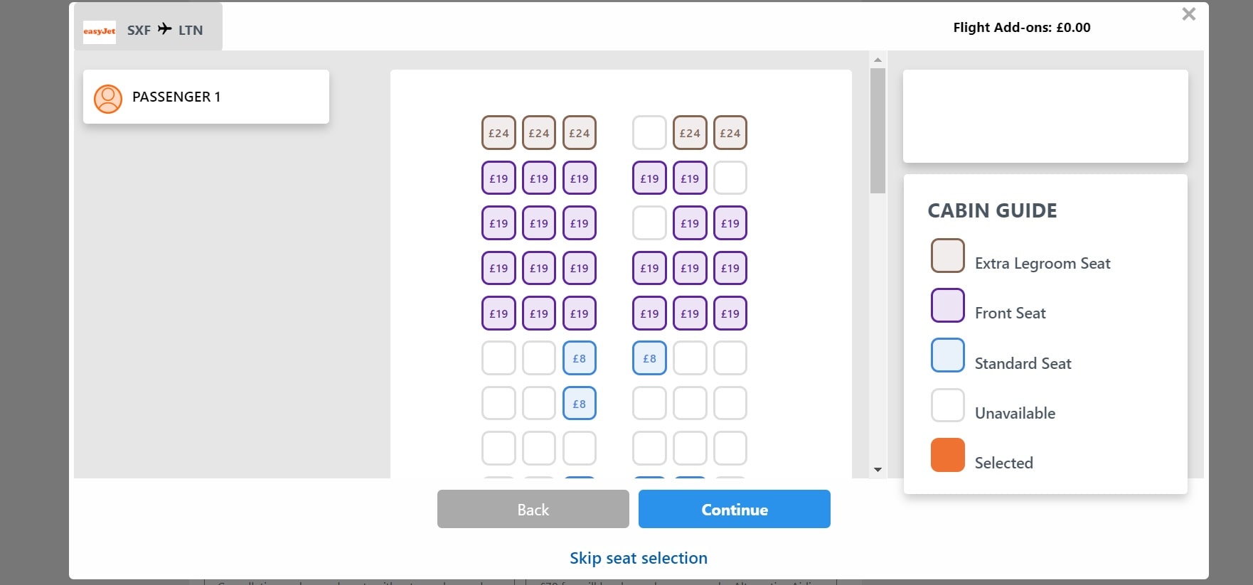 Step 4 Booking Seats Seat Selection