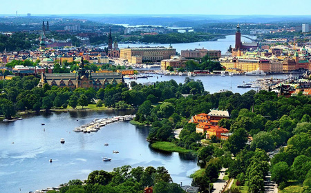 Stockholm city view in the day