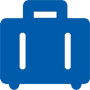 suitcase blue icon