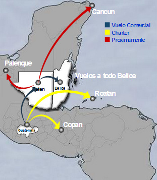 TAG Transportes Aereos Guatemaltecos route map