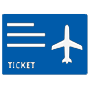 ticket blue icon